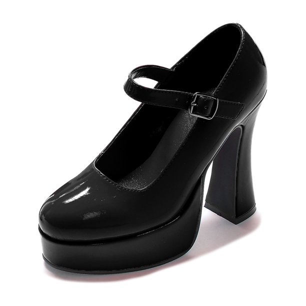 Summitfashions 5 Inch Womens Sexy Mary Jane Shoes Mid Platform Chunky Heel Shoe 