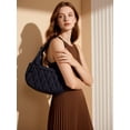 thumbnail image 2 of JANKS Small Puffer Crescent Shoulder Bag for Women, Nylon Quilted Puffy Crossbody Purse, Cute Hobo Shoulder Handbags （Black), 2 of 9