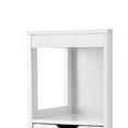 thumbnail image 2 of Benjara BM209185 Plank Style Wooden Bathroom Cabinet with 2 Drawers & 1 Open Shelf, White, 2 of 5
