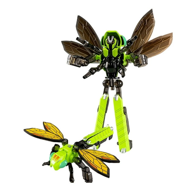 Eoozwa Alloy Insect Deformation Mecha Robot Toy, Transform Bee & Cicada Animal Model, DIY Assembly Action Figure for Collection Gift