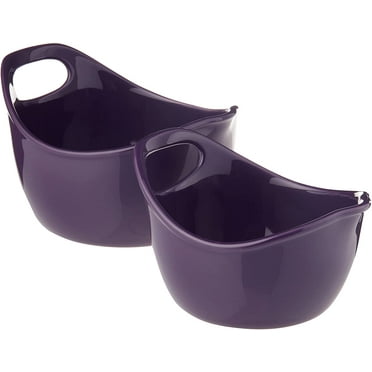 Rachael Ray Ceramics 2-Piece Mixing Bowls Set, Purple