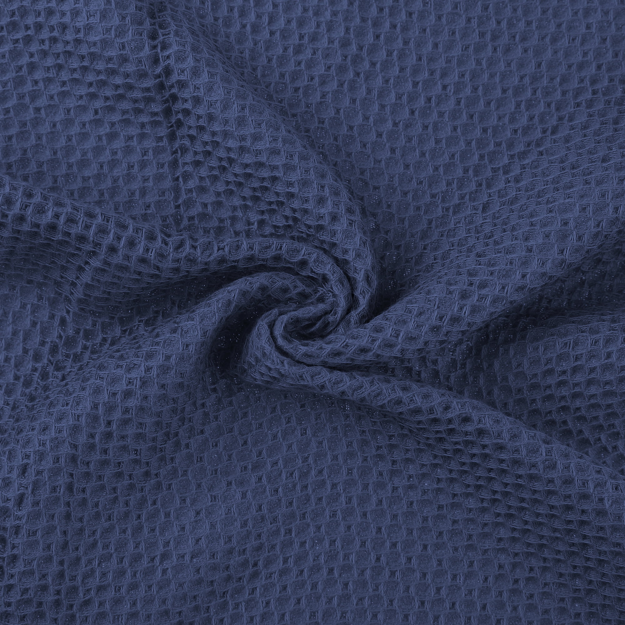 Unique Bargains Cotton Double-Sided Waffle Weave Absorbent Kitchen Dish Towels 14"x14" Navy Blue