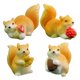 thumbnail image 2 of 4pcs Cute Mini Squirrel Figurines for DIY Desktop, Garden, and Doll House Decor – Vivid Resin Animal Models for Micro Landscaping and Cake Decoration, 2 of 5