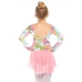thumbnail image 4 of Grblisyd Ballet Leotards for Girls Bow Print Long Sleeve Gymnastics Dance Leotard Outfits with Tulle Skirt, 4 of 6