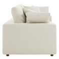 thumbnail image 2 of Modway Commix Upholstered Modern Fabric & Wood Loveseat in Light Beige, 2 of 3