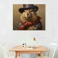 thumbnail image 2 of Nawypu Canvas Painting Wall Art Groundhog and Hat Funny Poster Canvas Print Poster and Prints Wall Art for Canvas Painting Posters and Prints Wall Art Pictures for Living Room Bedroom Decor, 2 of 4