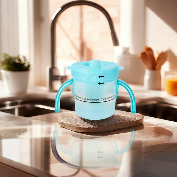 Dysphagia Cup for Adults & Seniors, Spill-Proof Drinking Cup with Adjustable Flow (5cc/10cc/15cc), Safe No-Choke Water Cup for Stroke Recovery, Elderly & Swallowing Difficulties