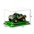 thumbnail image 2 of Versatile Clear Acrylic Display Case - Medium Rectangle Box with Yellow Risers and Turf Base 12" x 8.25" x 8" (A004-YR), 2 of 2