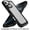 Black, variant on For iPhone 16 Pro 6.3 inch METKASE Ultimate CaseX Transparent Hybrid Case with Metal Buttons And Camera Edges in Slide-Out Package - Light Purple
