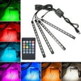 thumbnail image 5 of Haofy Tira de Luz Interior de Coche, 4 Piezas Tira LED Coche Exterior, Impermeable LED Iluminación Interior del Coche, 48 Lámparas de Luz de Neón Música Activada, Kit de Auto Decoración 12V Multicolor Khall LS-CL-5V-USB, 5 of 5
