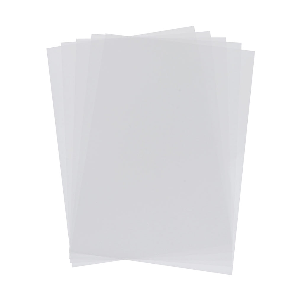 5 Sheets Shrink Film Embellishment, Heat Shrink Plastic Sheets Shrinkable Print half clear 0.3mm