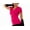 Fuchsia, variant on InstantFigure Activewear Compression Short Sleeve V-Neck Top AWT023