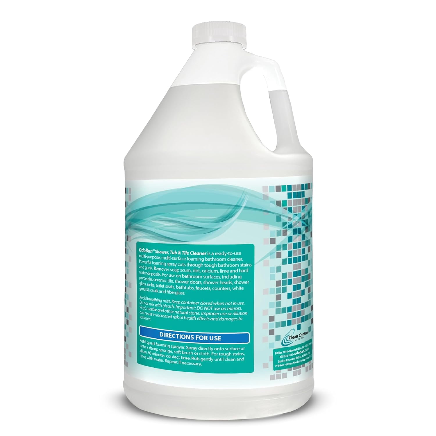 OdoBan Ready-to-Use Shower Tub & Tile Cleaner, 32 Fl Oz Spray Bottle and 1 Gallon Refill