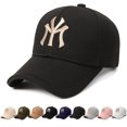 thumbnail image 2 of Gorra de béisbol de moda para hombre y mujer, de primavera y otoño, sólida, ajustable, para pesca deportiva, con letras, tapa dura, de alta calidad, gorra Snapback, gorra Bone, 2 of 5