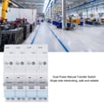 thumbnail image 4 of "DIN Rail Mount 4P Dual Power Manual Transfer Switch with Single Side Interlock, 400VAC 63A, Overload & Short Circuit Protection, PC Flame Retardant Shell, 3-Color Indicator Window for, 4 of 4