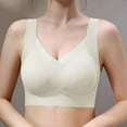 thumbnail image 2 of Wdgfv Seamless Jelly Bras for Women - Full Coverage Wireless Bra with Support and Lift for Older White L, 2 of 5
