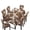 Brown Cow Pattern, variant on TSOVTHRID Beige Marble Print Tablecloth Chair Cover Set, Washable Table Cloth with Parsons Chair Slipcovers Protective Set of 4 for Home Restaurant Banquet (5 PCS)