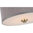 thumbnail image 3 of Woodbridge Lighting Drum 3-Light Fabric Pendant in Brass/Gray, 3 of 4