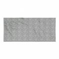 thumbnail image 1 of Tribal Gym Towel, Monochrome Design Style Continuous Zentangle Triangles Pattern, One-Sided Quick Dry Microfiber for Beach Fitness & Swimming, 60" x 30", Charcoal Grey and White, by Ambesonne, 1 of 2