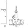 thumbnail image 4 of 14k White Gold #1 DAD Charm - 17mm, 4 of 6