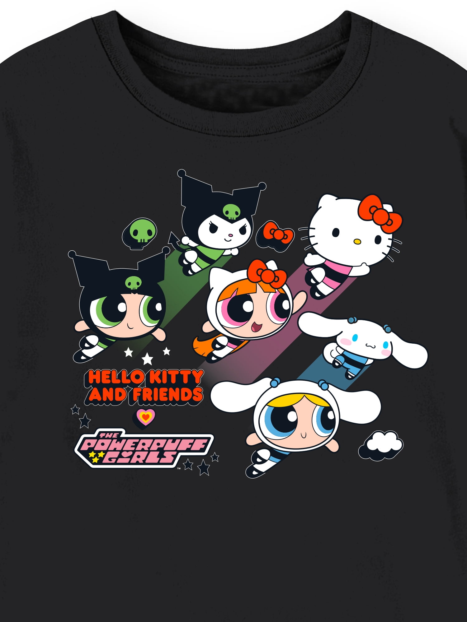 Hello Kitty x The Powerpuff Girls, Girls' Short Sleeve T-Shirt, Sizes 4-16