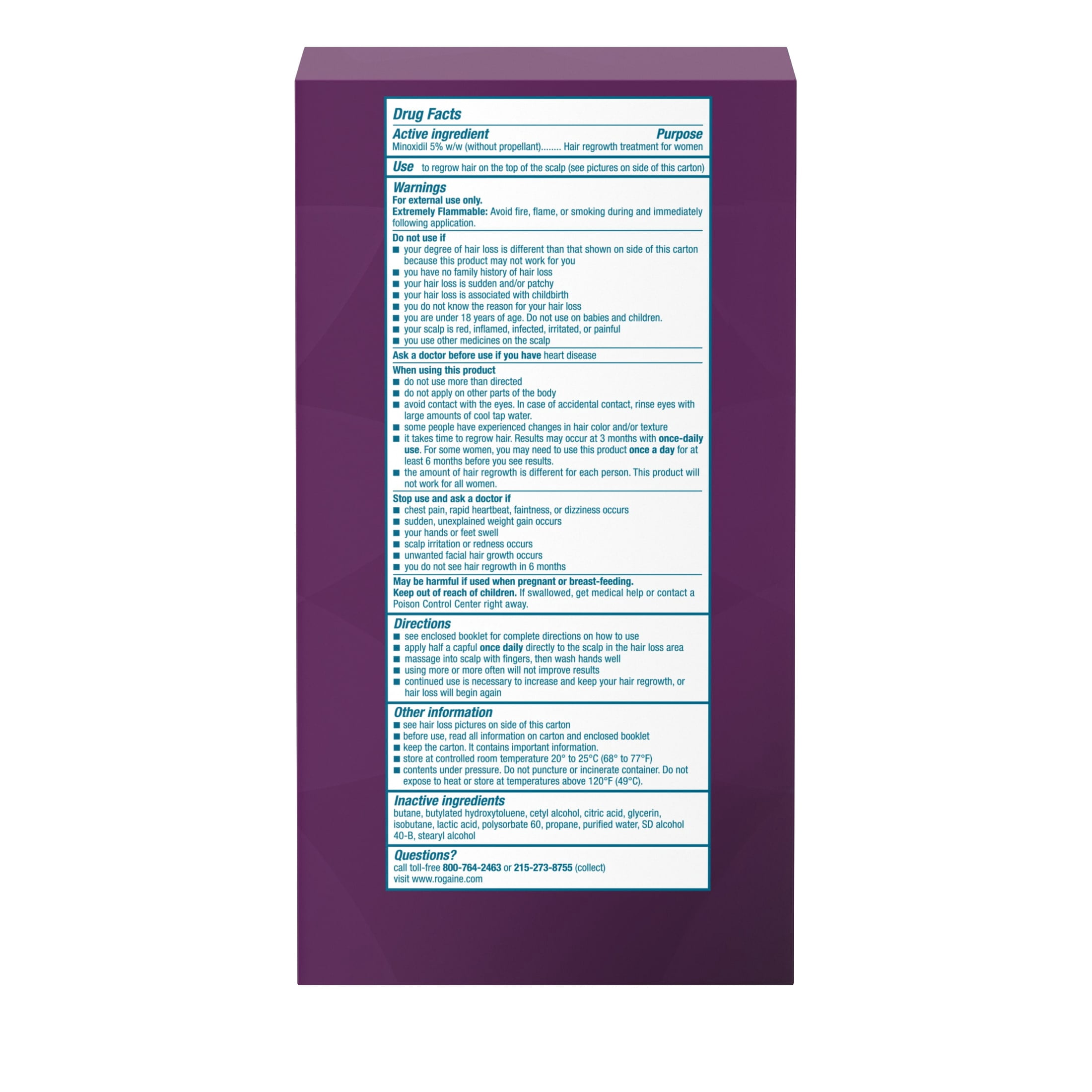 Women's Rogaine Hair Regrowth, 4 Mo, 2x 2.11 oz