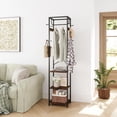 thumbnail image 5 of Freestanding Coat Rack with 3 Shelves and 12 Hooks, Industrial Style Organizer for Entryway, Bedroom, Office, 5 of 8