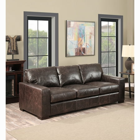 Sofaweb Com Maxweld Premium Distressed Brown Top Grain Leather