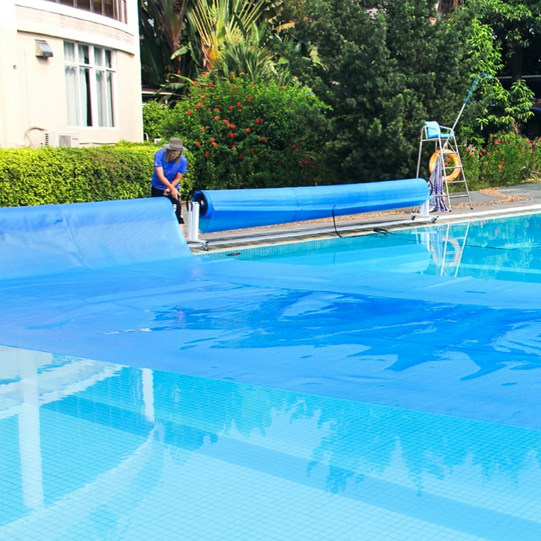 Topbuy 16ft x 32ft Rectangle Swimming Pool Cover 12-MIL Heat Retaining Pool  Solar Blanket for Above-Ground & In-Ground Pools