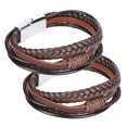 thumbnail image 3 of EOTVIA Leather Bracelet, Fashion Hand‑Made Bracelet, For Travel Friends Business Parties, 3 of 8