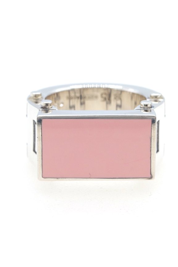 Pre-Owned Bottega Veneta Bolt Ring 680314 Silver Light Pink SV Sterling 925 1 Women's BOTTEGA...