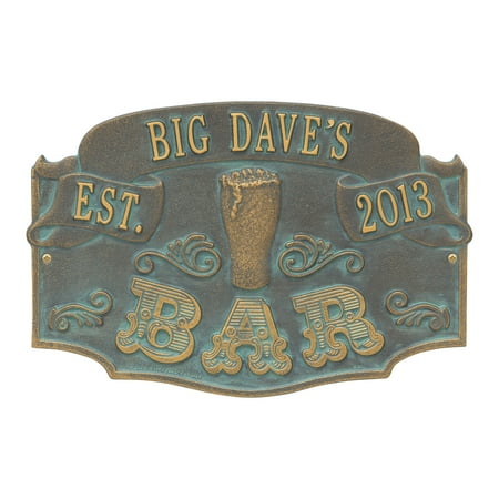 - Personalized Whitehall Product Established Bar Plaque in Bronze