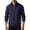 Navy, variant on Men's Stand Collar Two Tone Cable Knit Quarter-Zip Sweater, Casual Warm Pullover, Cold Weather Daily Home Outdoor Street Wear White L