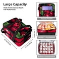 thumbnail image 3 of Cherry Double Layered Insulated Refrigerated Lunch Bag with Two Compartments, Large Capacity, and Handheld Carry - 7.1x11.4x16.1 Inches, 3 of 6