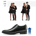 thumbnail image 5 of CMR CHAMARIPA Men's Dress Shoes Invisible Height Increasing Elevator Shoes Black Leather Lace-up Formal Oxfords High Heels 2.76'' Taller, 5 of 6