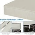 thumbnail image 4 of Costway 2PCS Patio Rattan Ottoman Cushioned Seat Foot Rest Coffee Table, 4 of 10