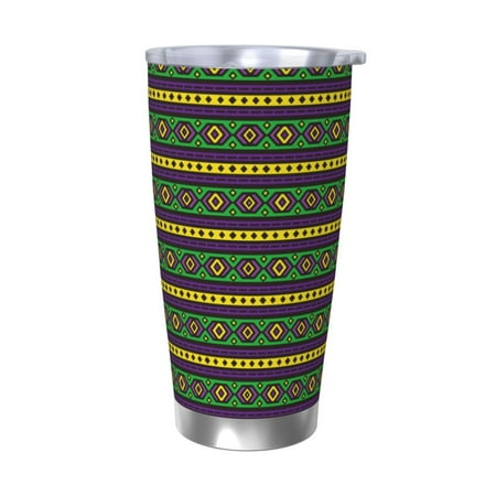 

Bingfone Carnival Mardi Gras for 20 Oz Stainless Steel Travel Mug Double Wall Water Coffee Cup for Home Office Outdoor Works Great for Ice Drinks and Hot Beverage-Without Straw
