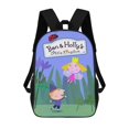 thumbnail image 1 of Ben y Holly-theme Backpack, Campus style schoolbag Bookbag with Adjustable Shoulder Straps And Large Zip Compartment, Unisex Travel Bags., 1 of 6