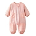 thumbnail image 3 of Busydd Long Sleeve Baby Romper 1-4 Years with Front Zipper and Pockets Fashion Comfy Newborn Infant Boy Girl Clothes Onesie 1 Years, 3 of 7