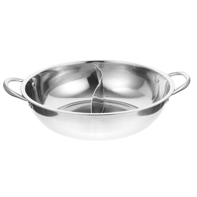 CRAFTHROU Chinese Style Hot Pot Divided Hot Pot for Catering Industry with Easy to Clean 1Pcs