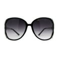 thumbnail image 2 of Womens Chic Butterfly Oversize Sunglasses Black Purple Smoke, 2 of 4