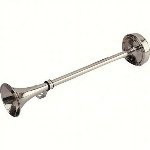 Sea-Dog Line 431530 Maxblast 2.5A 118 DB 24V Single 16" Trumpet Horn, Stainless and Molded Motor Housing