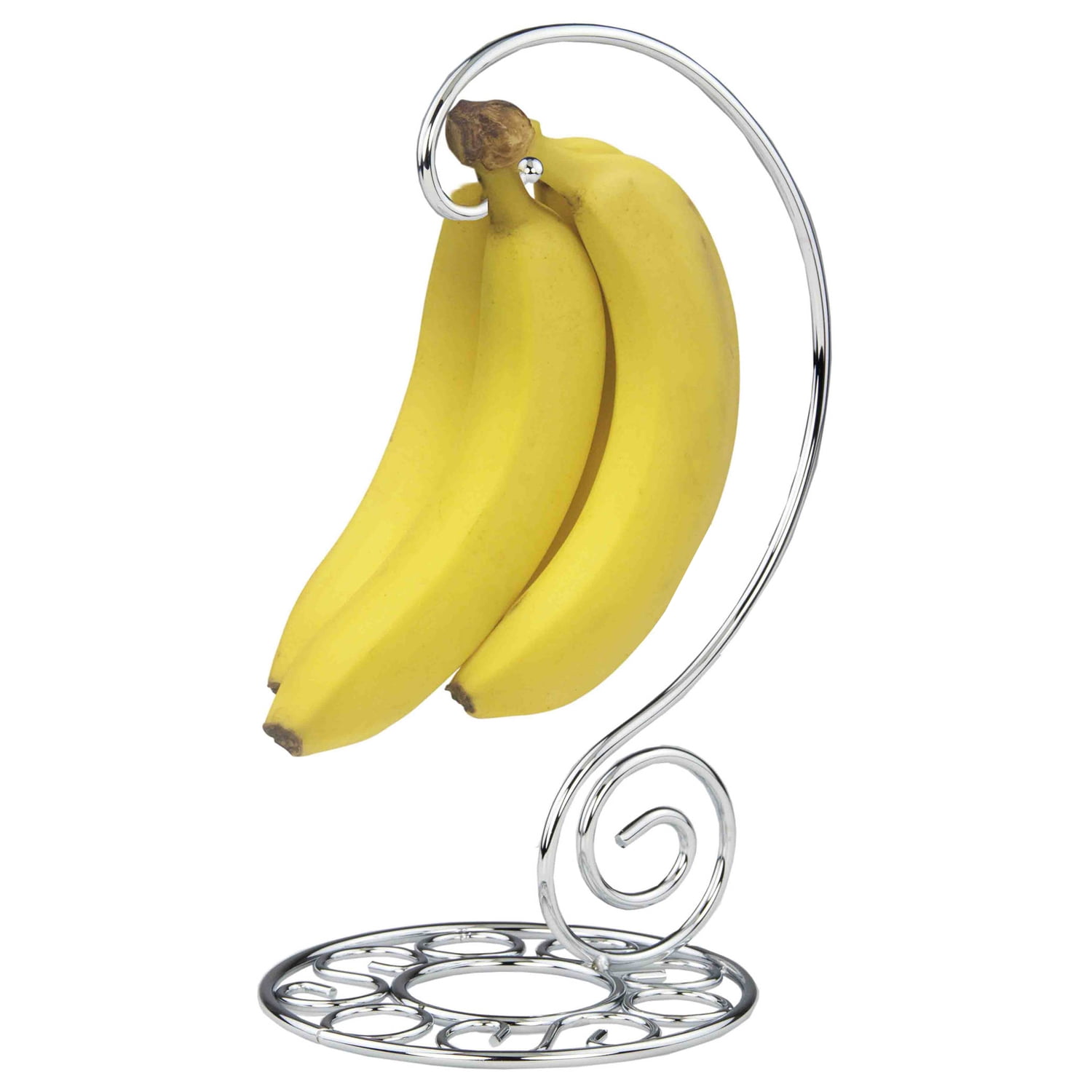 Kitchen Storage Chrome Metal Banana Holder Tree Hook