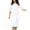 White, variant on Oksale Work Dresses for Women 3/4 Sleeve Midi Dress Ruched Pencil Dresses Casual Crewneck Sheath Dress Comfortable Soft Business Dresses White S