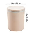 thumbnail image 3 of Btomtd Compact Desktop Round Garbage Bin for Home Office Desk for Living Room Bedroom Mini Size Trash Can Efficient Storage Garbage Can, Beige, 3 of 6