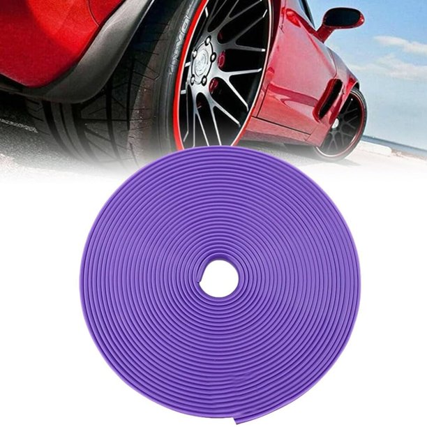 Hot6sl Ofertas de La Semana Tira Decorativa Protectora para Llantas de Coche, 8 M, Protectores de Llantas, Tiras de Goma para Motocicletas, Accesorio Automotriz para Bordillos