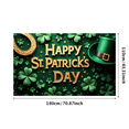 thumbnail image 3 of LUUFILx St Patricks Day Leprechaun Backdrop Rainbow Celebration Gold Coin Festival Banner Shamrock Party Supplies Photography Props Decoration Background, 3 of 8