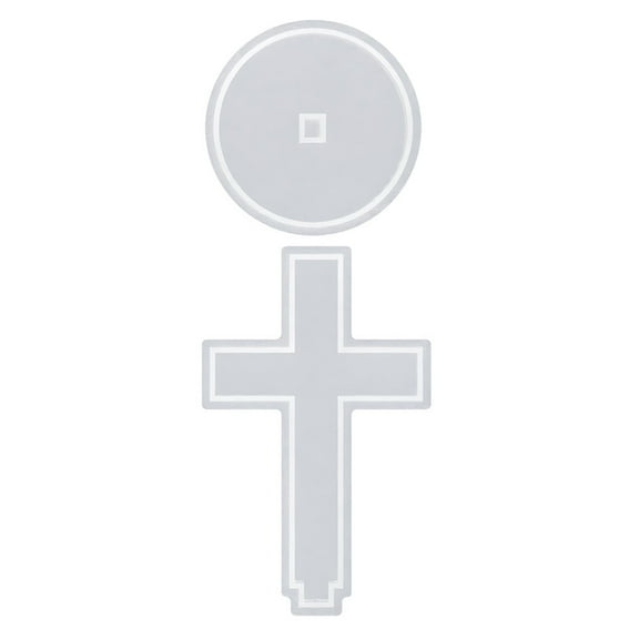 OUNONA Standing Cross Resin Mold Silicone Casting Base for Epoxy Art Candle Making Mold for DIY Sculpture Religious Decor Craft Supplies