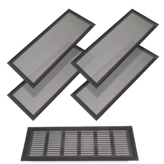 Vent Covers for Home Floor Vent Covers Magnetic Mesh Vent Covers for Ceiling Floor Vent Covers Catch Debris Hair Insect,Black (4 Pieces,4 x 10 Inch)