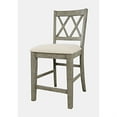 thumbnail image 4 of Jofran Telluride Rustic Distressed Pine Upholstered Counter Stool (Set of 2), 4 of 10